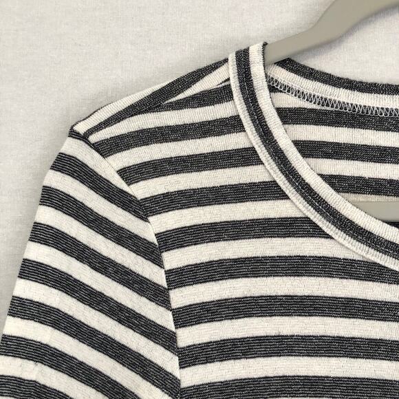 Michael Stars for ANTHRO Womens Black White Striped Top XS/S - Picture 7 of 8